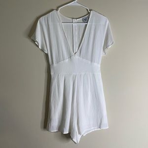 Princess polly white v-neck romper